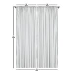 Striped Semi-Sheer Rod Pocket Curtain Panels (Set of 2) - Chic Decora