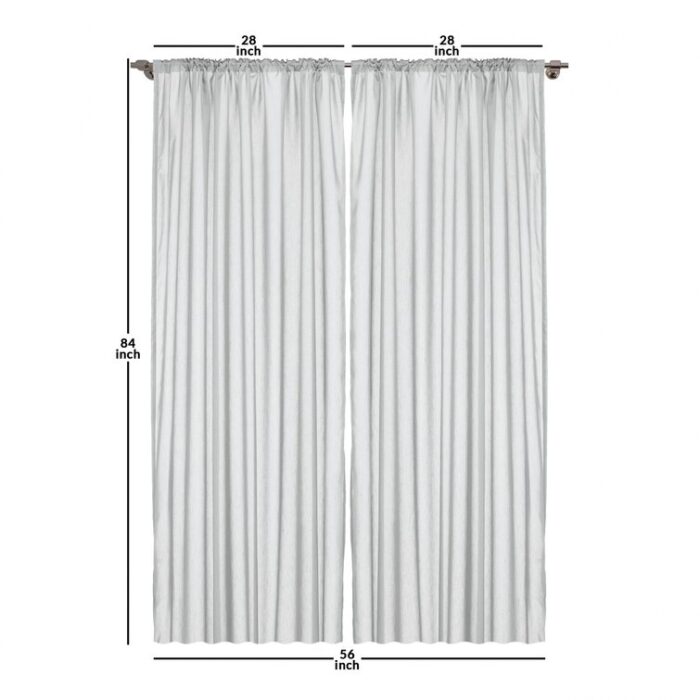 Striped Semi-Sheer Rod Pocket Curtain Panels (Set of 2) - Chic Decora