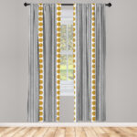 Striped Semi-Sheer Rod Pocket Curtain Panels (Set of 2) - Chic Decora