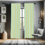 Pinstripe Striped Semi-Sheer Rod Pocket Curtain Panels (Set of 2) - Chic Decora