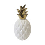 Stylish Ceramic Pineapple Statue Contemporary Tropical Decor Pineapple Decorative - Chic Decora