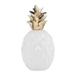 Stylish Ceramic Pineapple Statue Contemporary Tropical Decor Pineapple Decorative - Chic Decora