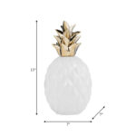 Stylish Ceramic Pineapple Statue Contemporary Tropical Decor Pineapple Decorative - Chic Decora