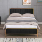 Sulkey Upholstered Metal Platform Bed - Chic Decora