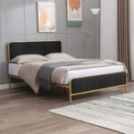 Sulkey Upholstered Metal Platform Bed - Chic Decora