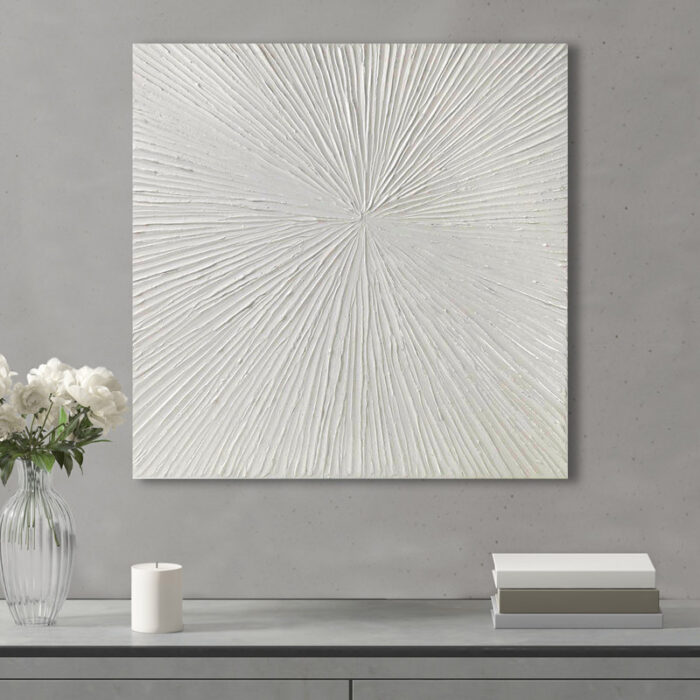 Sunburst Hand Painted Dimensional Resin Wall Art - Chic Decora