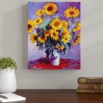 Sunflowers by Claude Monet Painting on Canvas - Chic Decora