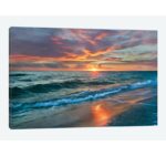 Sunset Over Ocean, Gulf Islands National Seashore, Florida by Tim Fitzharris – Photograph Print on Canvas - Chic Decora