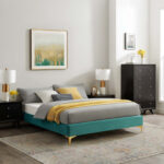 Sutton Performance Velvet Bed Frame - Chic Decora