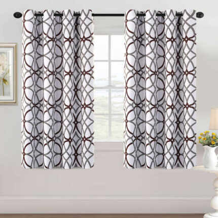 Vidal Synthetic Sheer Curtain Pair (Set of 2) - Chic Decora