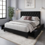 Svend Upholstered Platform Storage Bed - Chic Decora