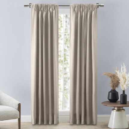 Burley Cotton Room Darkening Curtain Pair (Set of 2) - Chic Decora