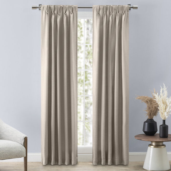 Switi Premium Pinch Pleat Pair Room Darkening Curtains w/ Back Tabs (Set of 2) - Chic Decora