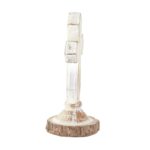 Tabletop Cross White Figurine 6″ Tall - Chic Decora