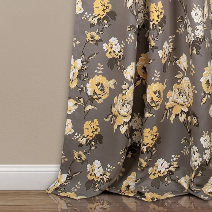 Talia Polyester Room Darkening Curtain Pair (Set of 2) - Chic Decora