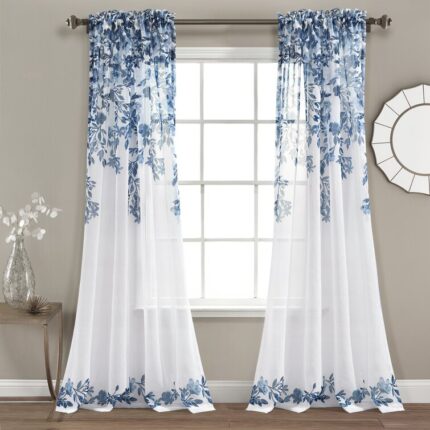 Embossed Solid Blackout Grommet Curtain Panels (Set of 2) - Chic Decora