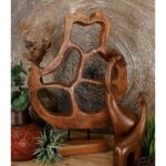 Teak Wood Handmade Abstract Decorative Sculpture - Chic Decora