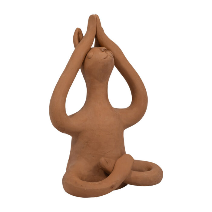 Terracotta Natural Novelty Solid Color Yoga Bunny - Chic Decora