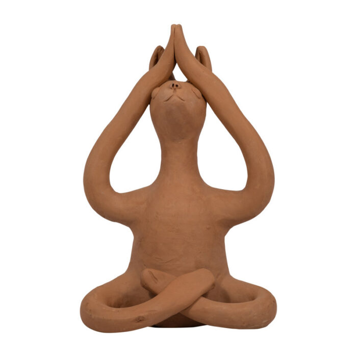 Terracotta Natural Novelty Solid Color Yoga Bunny - Chic Decora