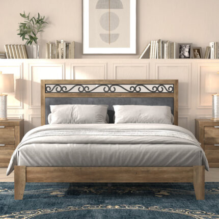 Tevrat Isanti Queen Platform Bed with Headboard - Chic Decora