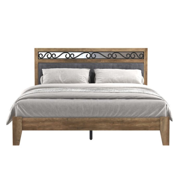 Tevrat Isanti Queen Platform Bed with Headboard - Chic Decora