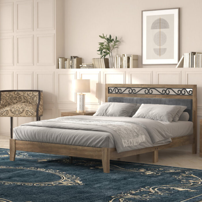 Tevrat Isanti Queen Platform Bed with Headboard - Chic Decora