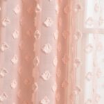 Textured Dot Sheer Polyester Sheer Curtain Pair (Set of 2) - Chic Decora