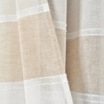 Textured Stripe Sheer Polyester Sheer Curtain Pair (Set of 2) - Chic Decora