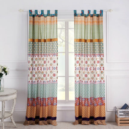 Thalia Velvet Embellished Tab Top Curtain Panels (Set of 2) - Chic Decora