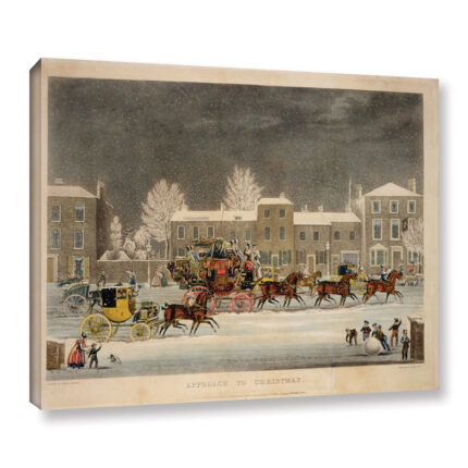 The Approach to Christmas by James Pollard Print on Canvas - Chic Decora