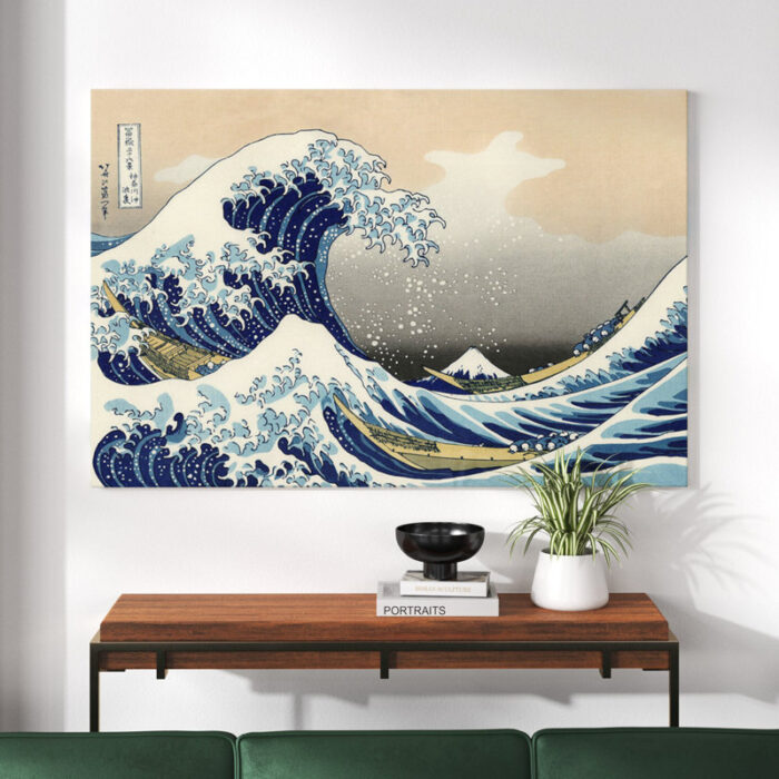 The Great Wave at Kanagawa, 1829 by Katsushika Hokusai – Gallery-Wrapped Canvas Giclee - Chic Decora