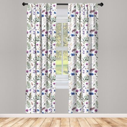 Hackler Cotton Blend Semi Sheer Curtain Pair (Set of 2) - Chic Decora