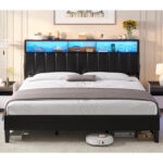 Tiburcia Unfinished Vegan Leather Panel Storage Bed - Chic Decora