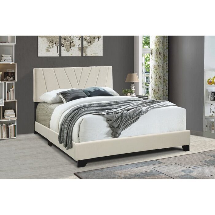 Timaeus Upholstered Standard Bed - Chic Decora