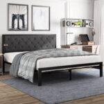 Toms Metal Platform Bed - Chic Decora