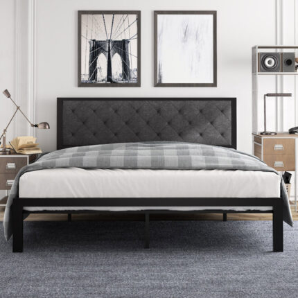 Toms Metal Platform Bed - Chic Decora