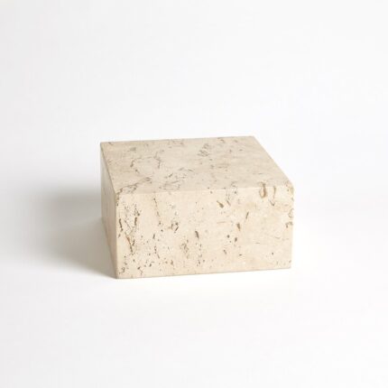 Travertine Cube Riser-Sm - Chic Decora