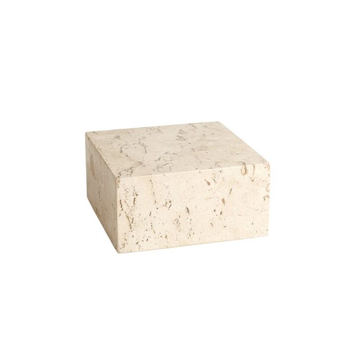 Travertine Cube Riser-Sm - Chic Decora