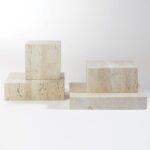 Travertine Cube Riser-Sm - Chic Decora