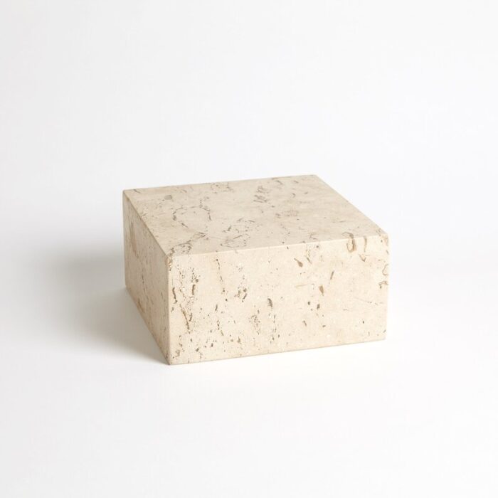 Travertine Cube Riser-Sm - Chic Decora