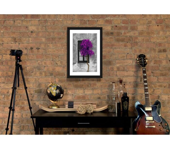 Tree in Front of Window Purple Pop Color Pop by Panoramic Images – Print - Chic Decora