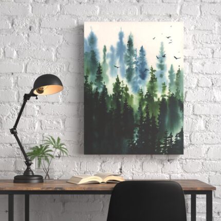 Treeline – Painting Print on Canvas - Chic Decora