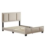 Triiptych Linen Upholstered Platform Bed Frame - Chic Decora