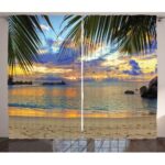 Ocean Semi-Sheer Rod Pocket Curtain Panels (Set of 2) - Chic Decora