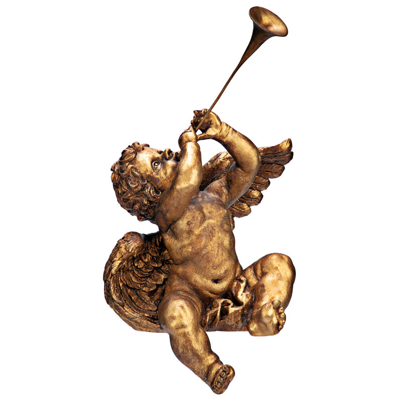 Trumpeting Angels of St. Peters Square Boy Figurine - Chic Decora