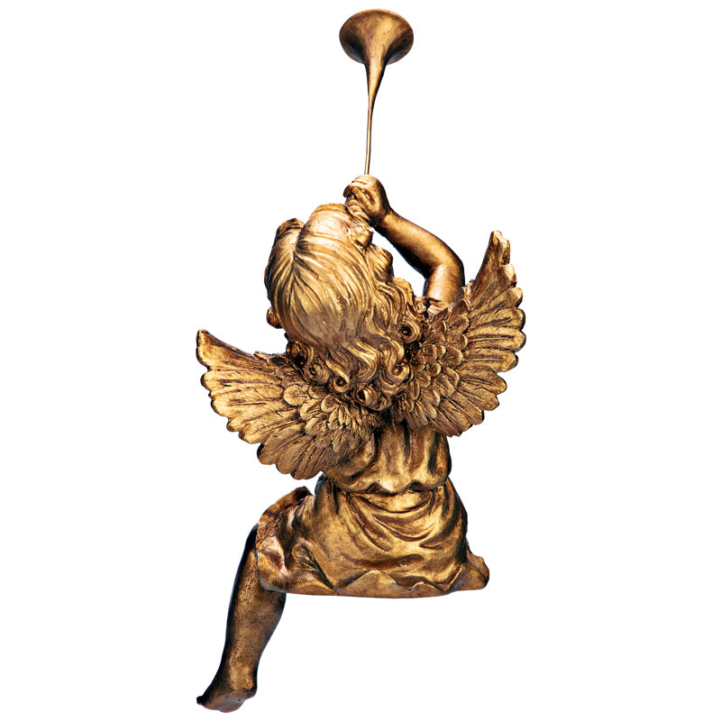 Trumpeting Angels of St. Peters Square Girl Figurine - Chic Decora