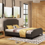 Albee Upholstered Platform Bed - Chic Decora