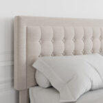 Tufted Upholstered Platform Bed with Adjustable Headboard - Chic Decora