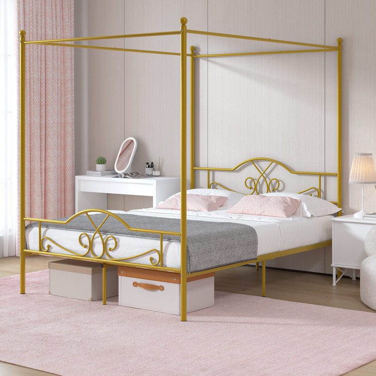 Turkay Metal Canopy Bed Frame - Chic Decora