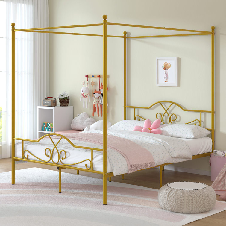 Turkay Metal Canopy Bed Frame - Chic Decora